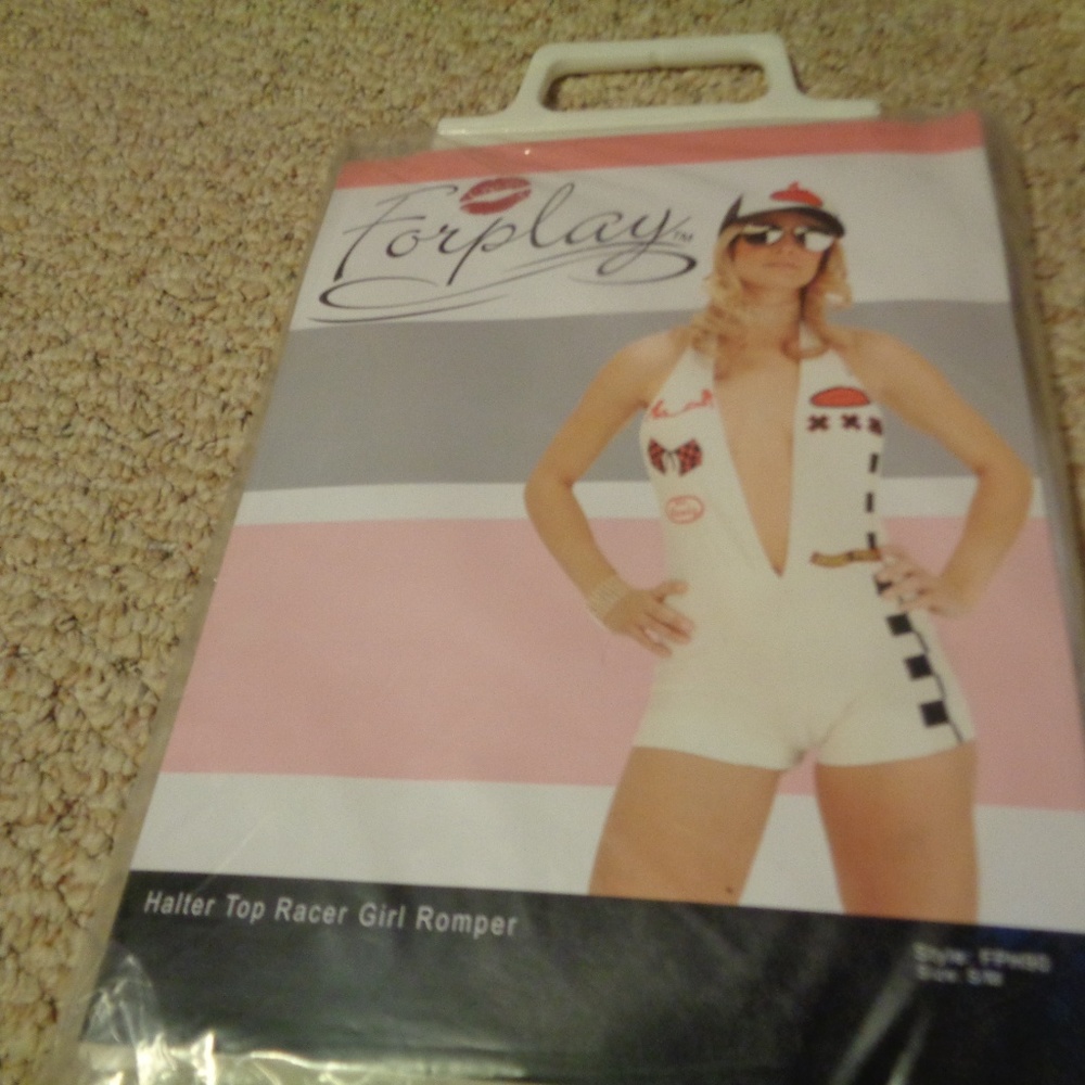 Sexy Halter Top Racer Girl Romper - Ladies…